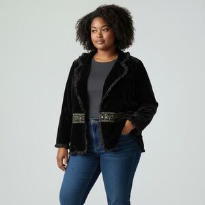 Elegant Black Velvet Blazer